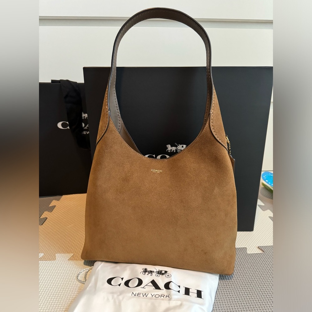 Coach Brooklyn 28 Suede Brass/Cedar